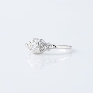 Vintage Moissanite Diamond Engagement Ring