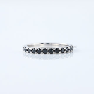 Black Moissanite Diamond 14K Gold Wedding Matching Band