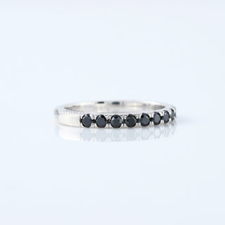 Black Moissanite Diamond 14K Gold Wedding Matching Band