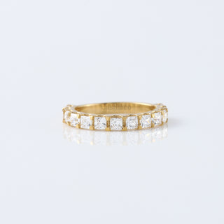Eternity Princess Lab Grown Diamond Wedding Band, Half Eternity band, Princess Cut Diamond Band