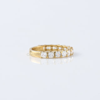 Eternity Princess Lab Grown Diamond Wedding Band, Half Eternity band, Princess Cut Diamond Band