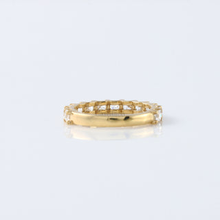Eternity Princess Lab Grown Diamond Wedding Band, Half Eternity band, Princess Cut Diamond Band
