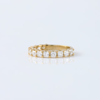 Eternity Princess Lab Grown Diamond Wedding Band, Half Eternity band, Princess Cut Diamond Band