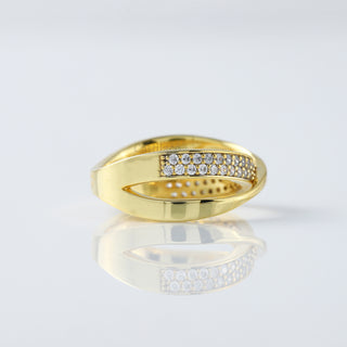 X Cross Lab Grown Diamond Ring in 14K Solid Gold