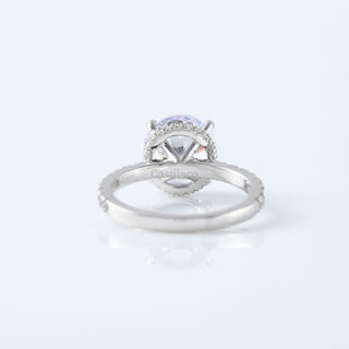 3carat Moissanite Diamond Hidden Halo 14K White Gold Wedding Ring