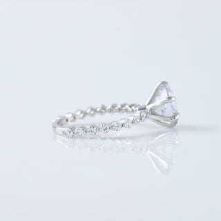 2 Carat Brilliant Round Cut Lab Grown Diamond Floating Eternity Engagement Ring