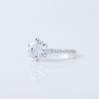 2 Carat Brilliant Round Cut Lab Grown Diamond Floating Eternity Engagement Ring
