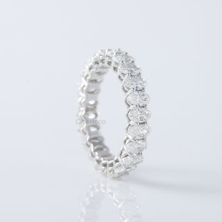 Full Eternity Oval Cut Moissanite Diamond Wedding Band