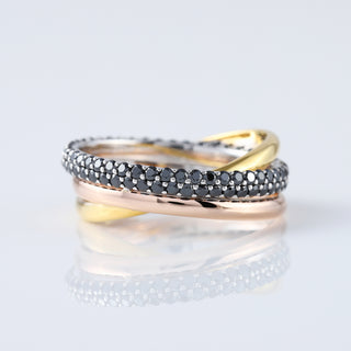 Black Moissanite Diamond Russian Band