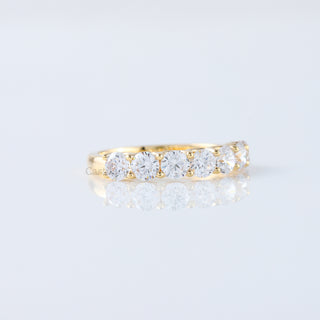 1.00 ct TW U-Prong Seven Stone Round Moissanite Wedding Band