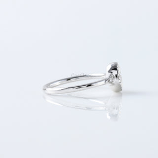 Art Deco Oval Three-Stone Ring | Milgrain Moissanite Engagement & Anniversary Gift Ring