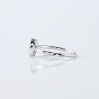 Art Deco Oval Three-Stone Ring | Milgrain Moissanite Engagement & Anniversary Gift Ring