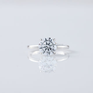 2.00 Ct Round Cut Lab Grown Diamond 14K White Gold Solitaire Engagement Ring