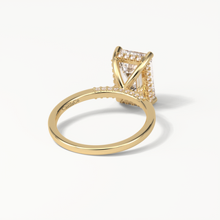 GIA Certified E/VVS2 4.03 CT Emerald Cut Lab Grown Diamond Engagement Ring