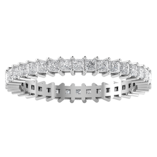 Full Eternity Princess Cut Moissanite Wedding Band