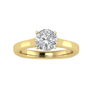 Solitaire Round Cut Moissanite Engagement Ring