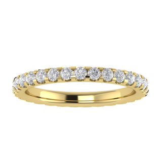 Lab Grown Diamond Full Eternity 14K White Gold Wedding Band
