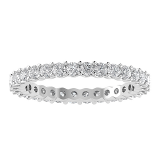 Full Eternity Round Moissanite Matching Stacking Band