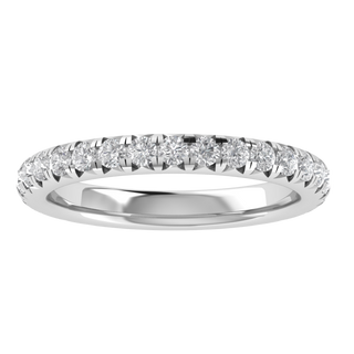Full Eternity Round Cut Moissanite Wedding Band
