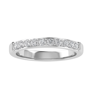 Half Eternity Round Cut Moissanite Wedding Band