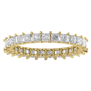 Full Eternity Princess Cut Moissanite Wedding Band