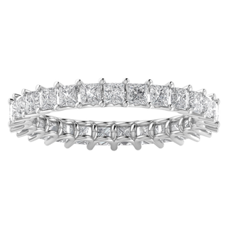 Full Eternity Princess Cut Moissanite Wedding Band