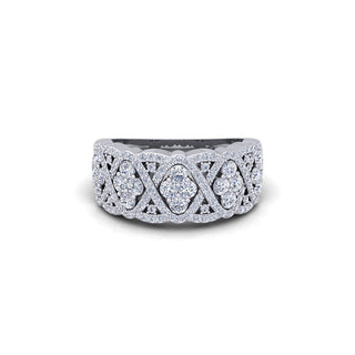 Women's Lab Grown Diamond 14K White Gold Cocktail Ring