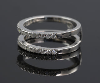 Enhancer Guard Round Cut Moissanite Wedding Band