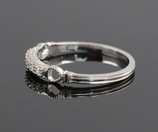 Vintage Filigree Round Cut Moissanite Band