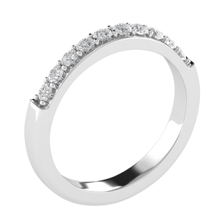 Half Eternity Round Cut Moissanite Wedding Band