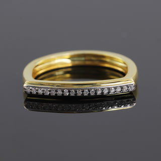 Stackable Half Eternity Moissanite Wedding Band