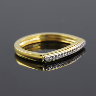 Stackable Half Eternity Moissanite Wedding Band