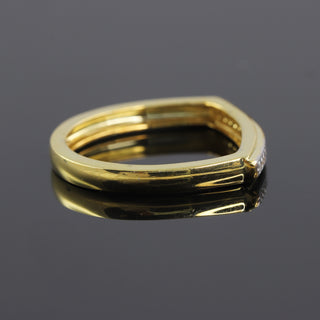 Stackable Half Eternity Moissanite Wedding Band