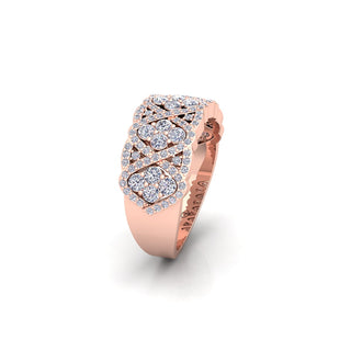 Women's Lab Grown Diamond 14K White Gold Cocktail Ring
