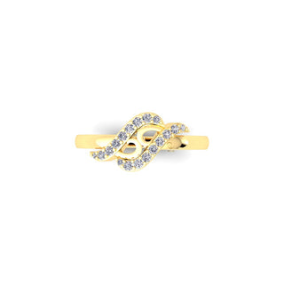 Lab Grown Diamond Swirl 14K White Gold Minimalist Ring