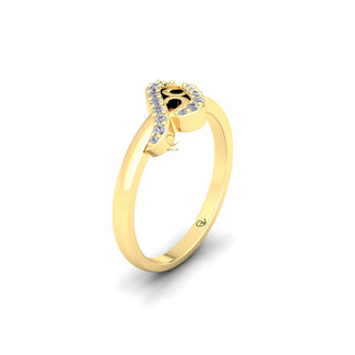 Lab Grown Diamond Swirl 14K White Gold Minimalist Ring