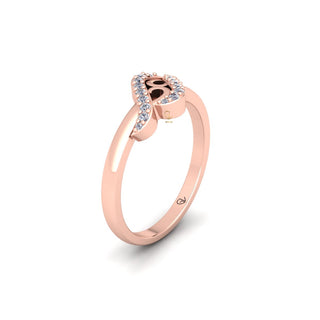 Lab Grown Diamond Swirl 14K White Gold Minimalist Ring