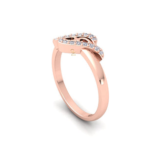Lab Grown Diamond Swirl 14K White Gold Minimalist Ring