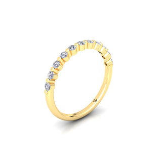 Lab Grown Diamond Half Eternity 14K White Gold Wedding Band