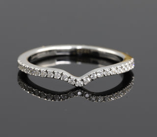Curved Half Eternity Moissanite Wedding Band