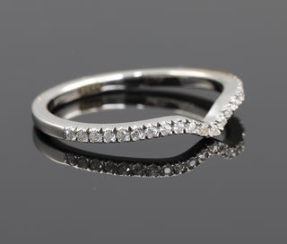 Curved Half Eternity Moissanite Wedding Band