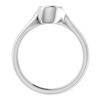 Bezel Set Solitaire Round Cut Moissanite Engagement Ring