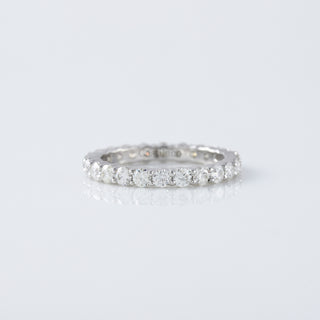 Round Moissanite Diamond Full Eternity Matching Wedding Band