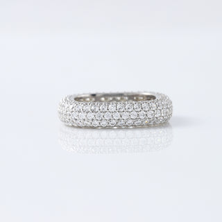 Round Moissanite Square Full Eternity Diamonds Band