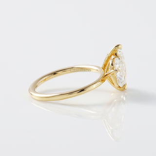 Two Pear Lab Grown Diamond Toi Et Moi 18K Yellow Gold Ring, Ring Size 5 1/2 US, Ready To Ship