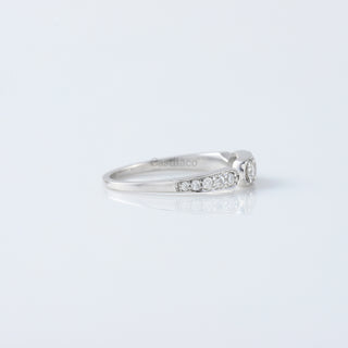 Vintage Three Stone Moissanite Diamond Minimalist 14K Gold Ring
