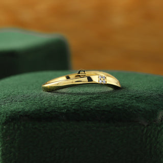 Lab Grown Diamond Curved Matching Band in 14K Solid Gold