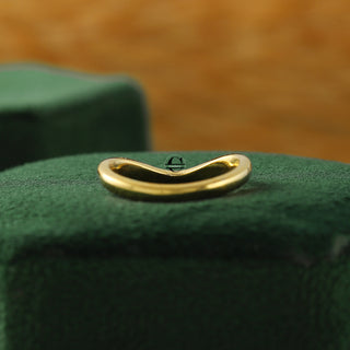 Lab Grown Diamond Curved Matching Band in 14K Solid Gold