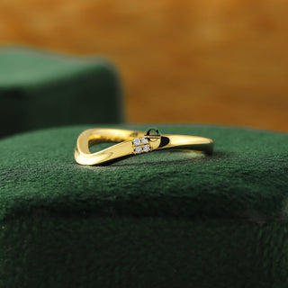 Lab Grown Diamond Curved Matching Band in 14K Solid Gold