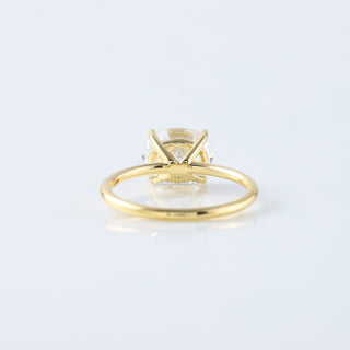 2.00 CT Oval Moissanite Solitaire 14K Solid Yellow Gold Engagement Ring